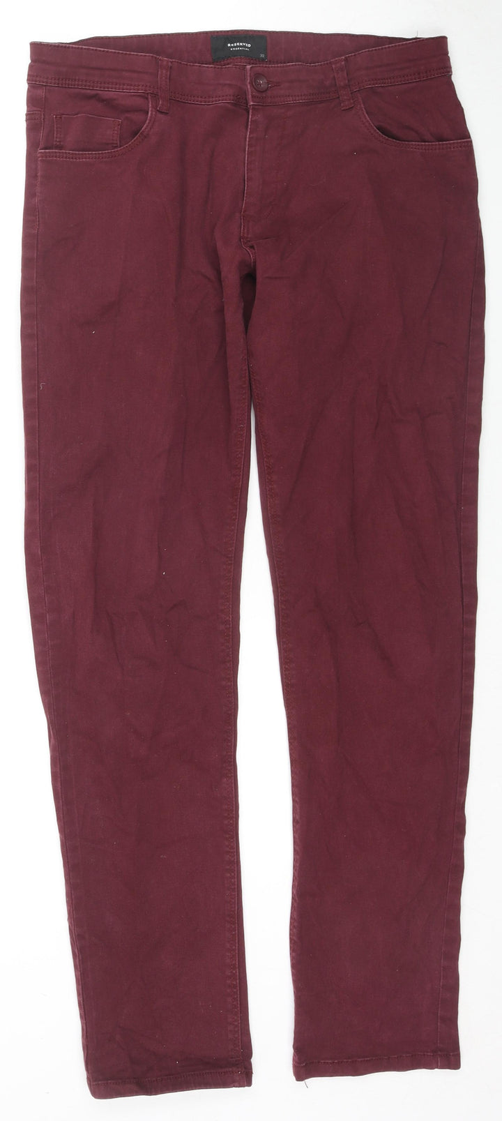 Reverse Womens Red Cotton Skinny Jeans Size 32 in L32 in Regular Zip