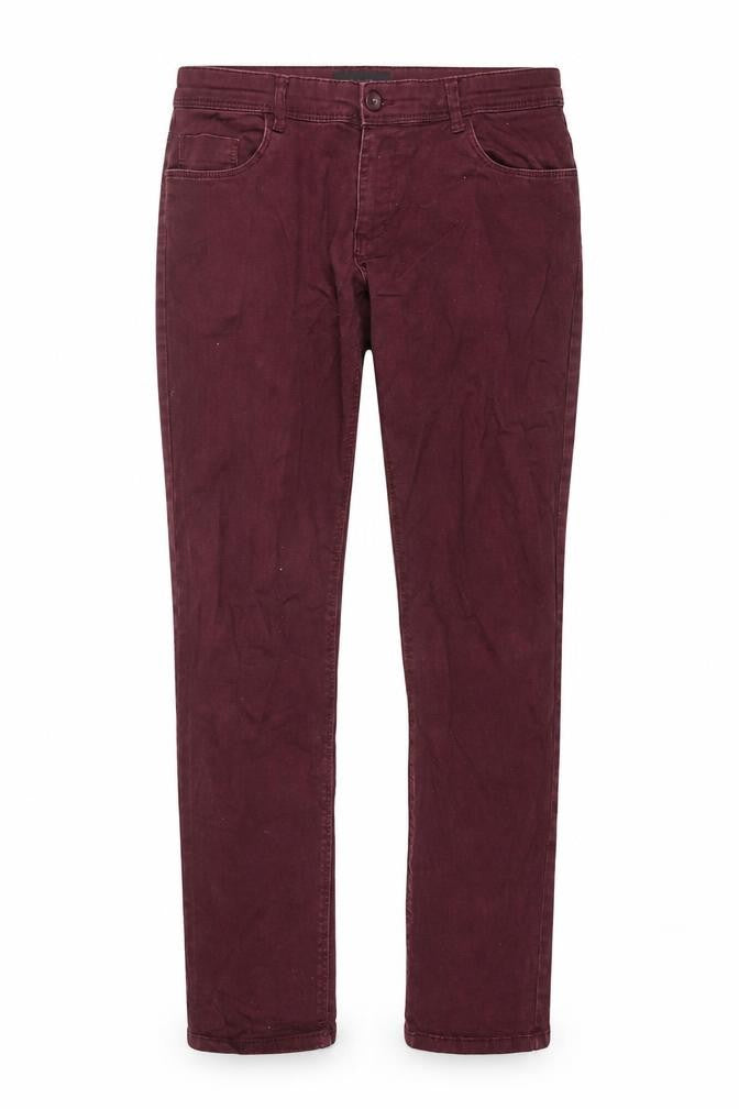 Reverse Womens Red Cotton Skinny Jeans Size 32 in L32 in Regular Zip