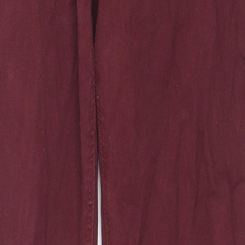 Reverse Womens Red Cotton Skinny Jeans Size 32 in L32 in Regular Zip