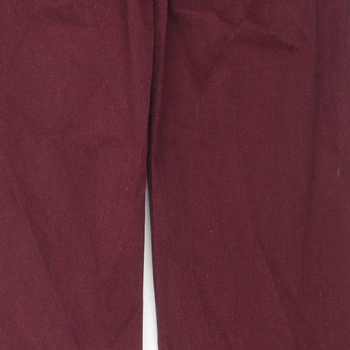 Reverse Womens Red Cotton Skinny Jeans Size 32 in L32 in Regular Zip