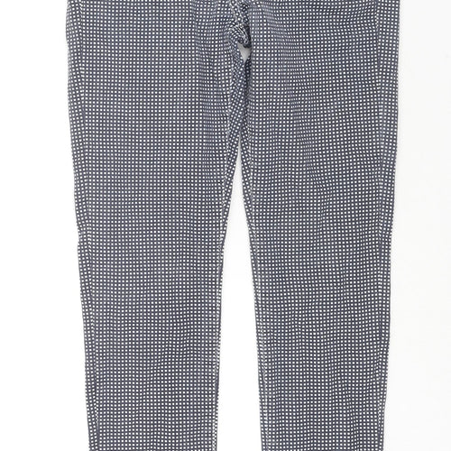 Jack Wills Womens Black Check Cotton Skinny Jeans Size 29 in L25 in Regular Zip