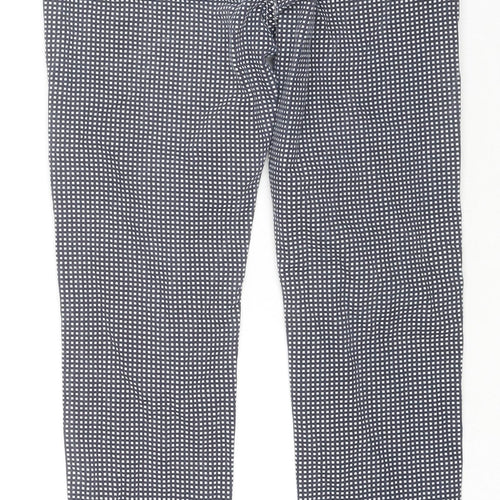 Jack Wills Womens Black Check Cotton Skinny Jeans Size 29 in L25 in Regular Zip