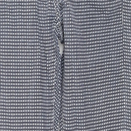 Jack Wills Womens Black Check Cotton Skinny Jeans Size 29 in L25 in Regular Zip