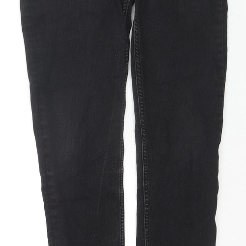 H&M Womens Black Cotton Skinny Jeans Size 10 L28 in Regular Zip