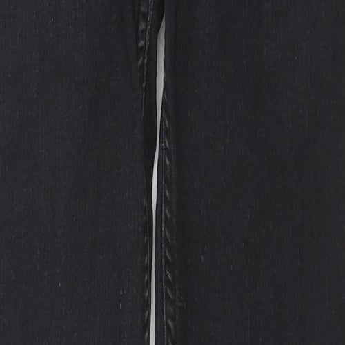 H&M Womens Black Cotton Skinny Jeans Size 10 L28 in Regular Zip