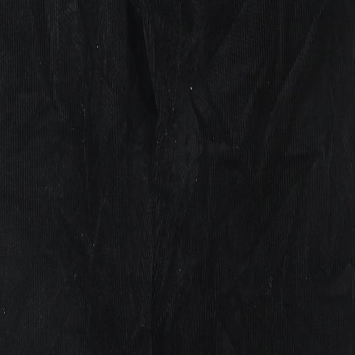Weekday Womens Black Cotton Trousers Size 36 L30 in Regular Zip