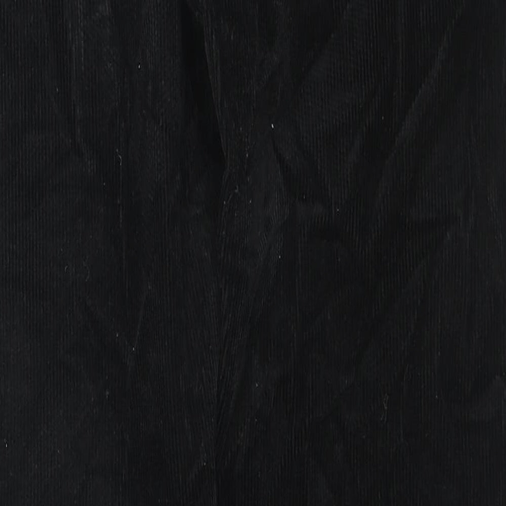 Weekday Womens Black Cotton Trousers Size 36 L30 in Regular Zip