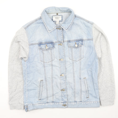 FOREVER 21 Womens Blue Jacket Size M Button
