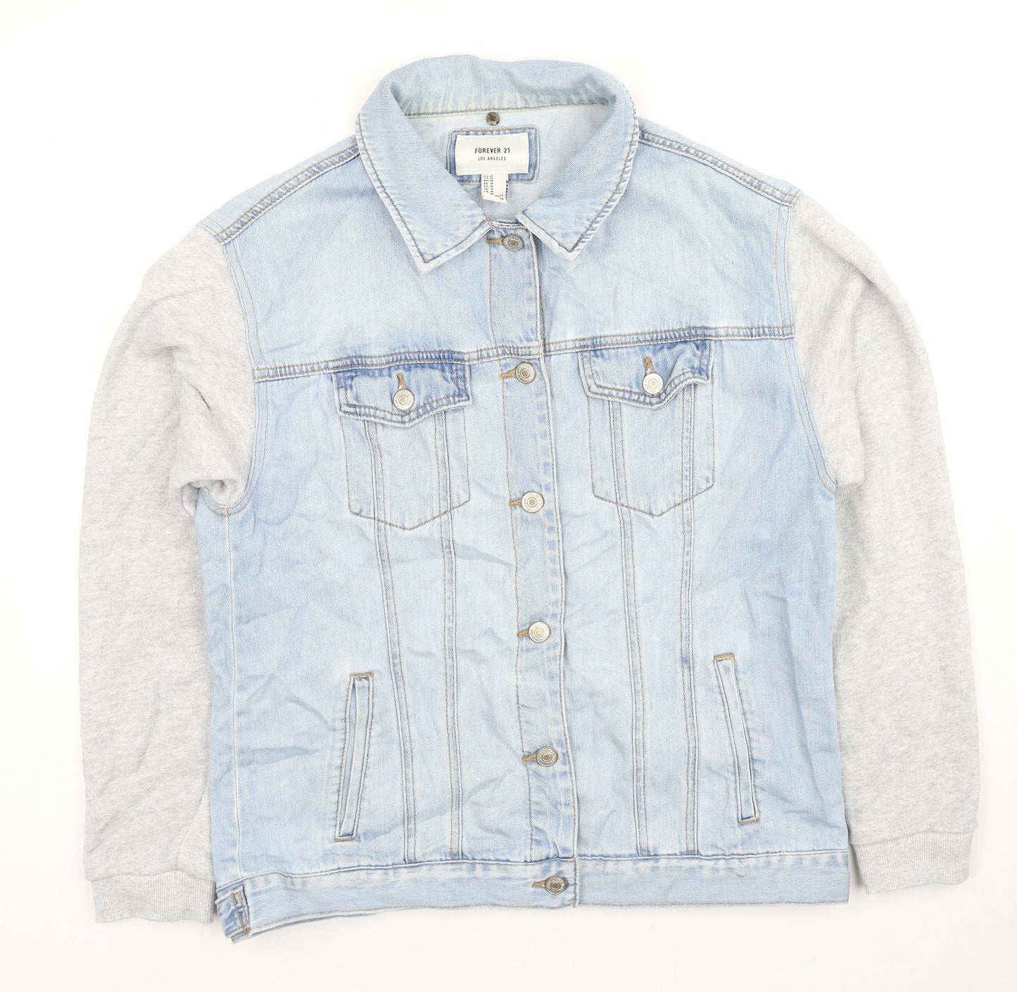 FOREVER 21 Womens Blue Jacket Size M Button