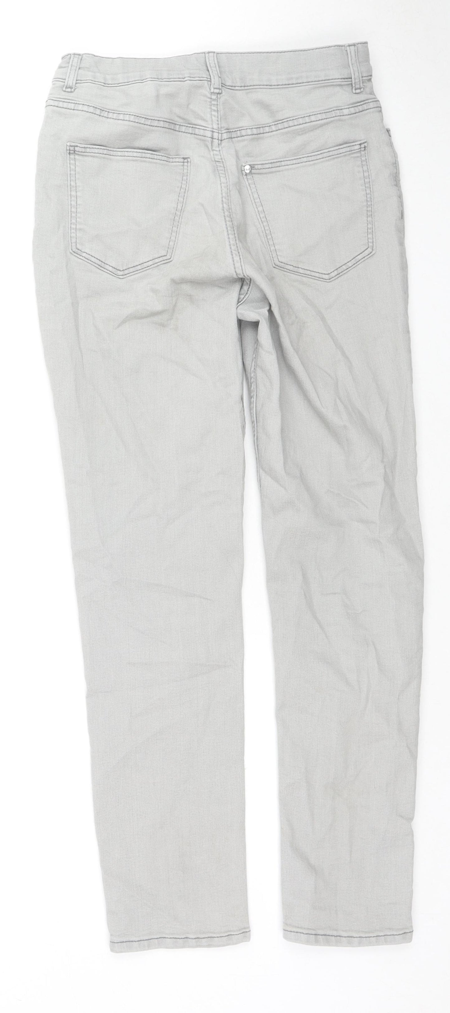H&M Boys Grey Cotton Skinny Jeans Size 12-13 Years L26 in Slim Zip - Adjustable Waist