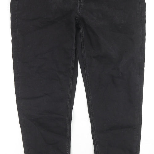 Marks and Spencer Womens Black Cotton Skinny Jeans Size 4 L27 in Regular Zip