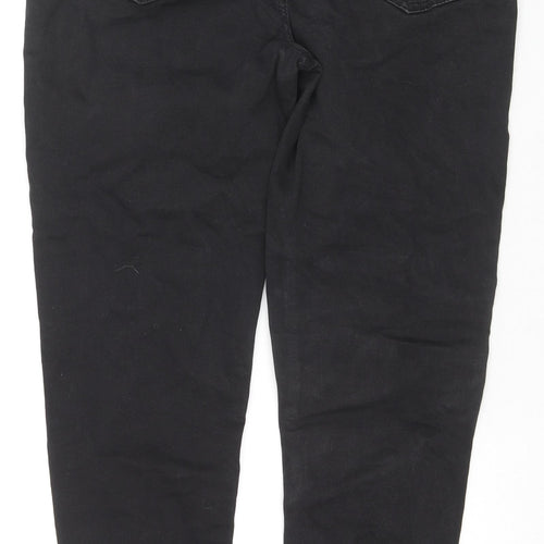 Marks and Spencer Womens Black Cotton Skinny Jeans Size 4 L27 in Regular Zip
