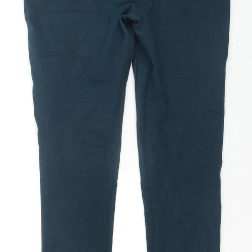 M&Co Womens Blue Cotton Skinny Jeans Size 12 L27 in Regular Zip