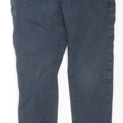 Marks and Spencer Boys Blue Cotton Skinny Jeans Size 4-5 Years Regular Drawstring