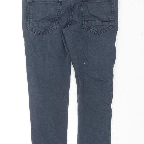 Marks and Spencer Boys Blue Cotton Skinny Jeans Size 4-5 Years Regular Drawstring