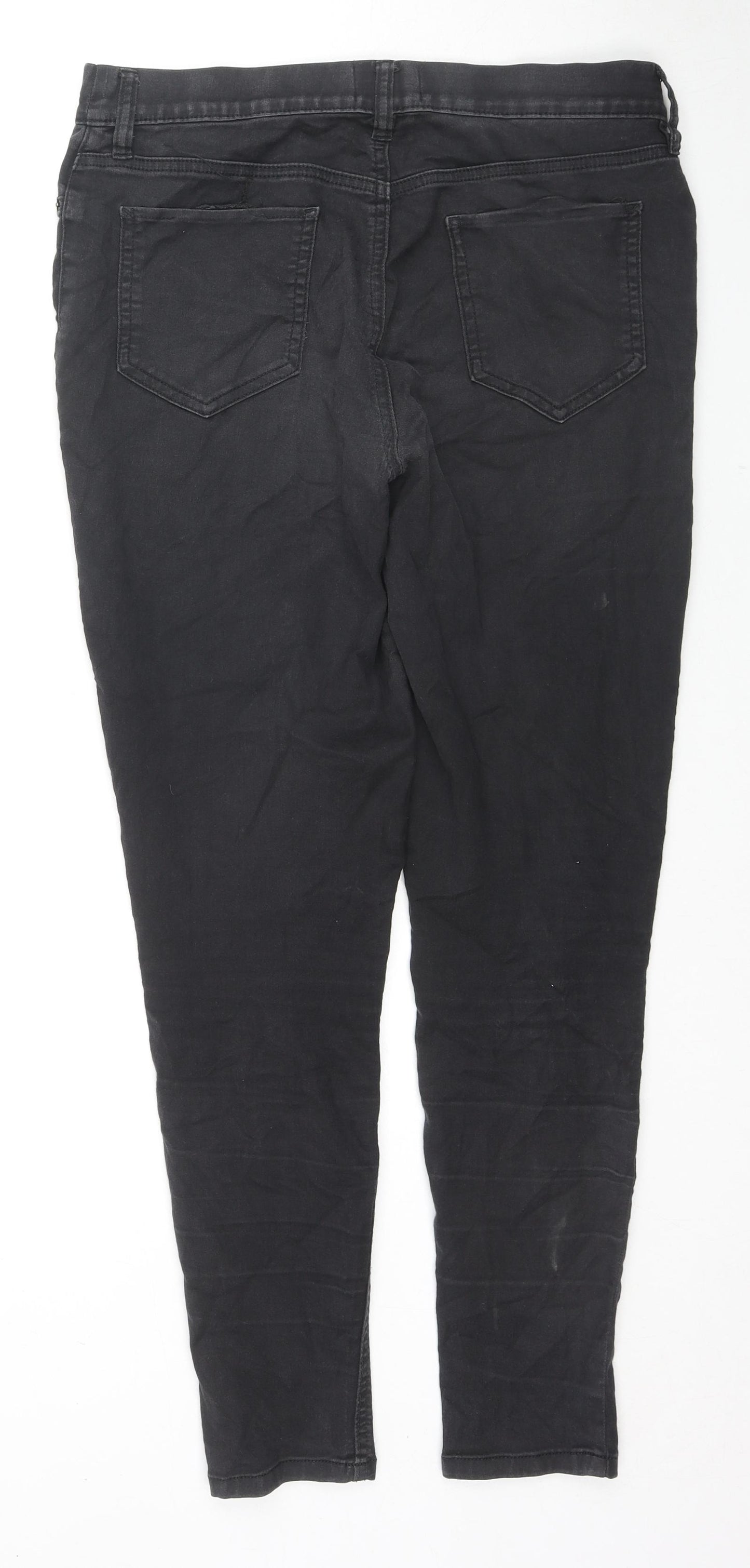 F&F Womens Black Cotton Jegging Jeans Size 16 L28 in Regular