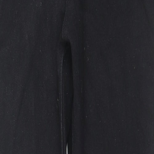 Missguided Womens Black Cotton Skinny Jeans Size 12 L28 in Regular Zip