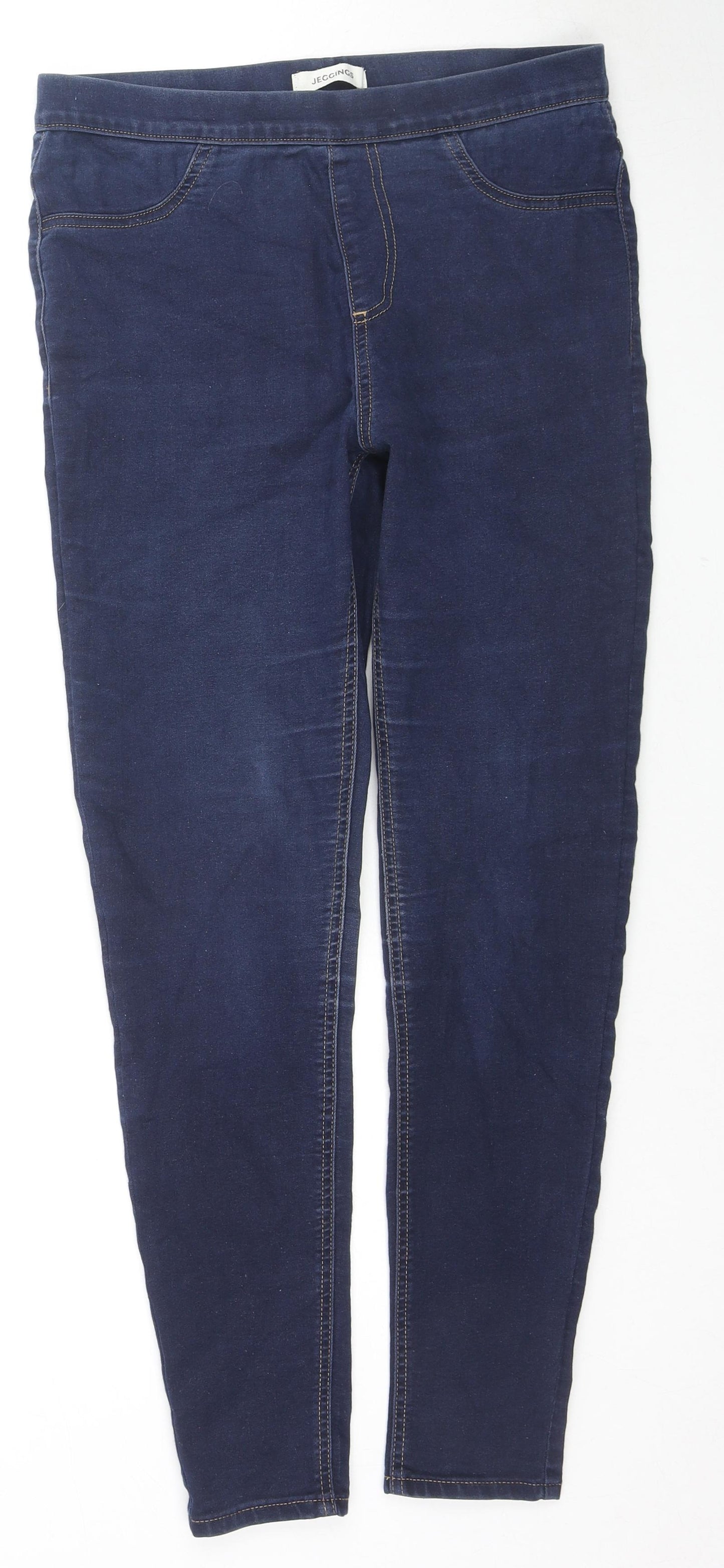 Marks and Spencer Womens Blue Cotton Jegging Jeans Size 12 L27 in Regular