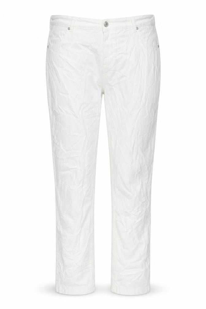 Front view of Select women’s white cotton straight jeans, size UK 18, 26-inch leg regular zip
