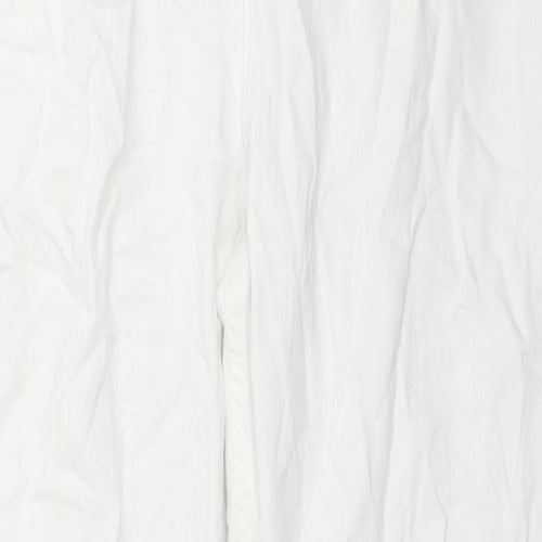 Select Womens White Cotton Straight Jeans Size 18 L26 in Regular Zip