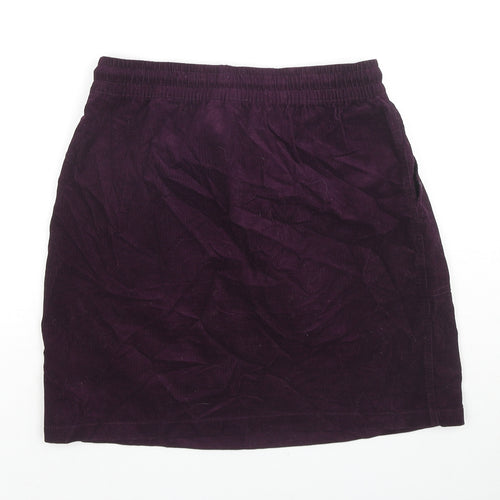 Beloved Womens Purple Cotton Mini Skirt Size S Drawstring