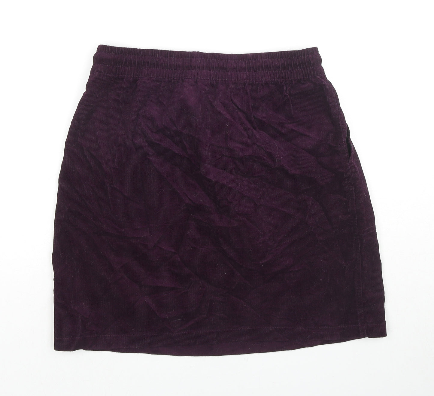 Beloved Womens Purple Cotton Mini Skirt Size S Drawstring