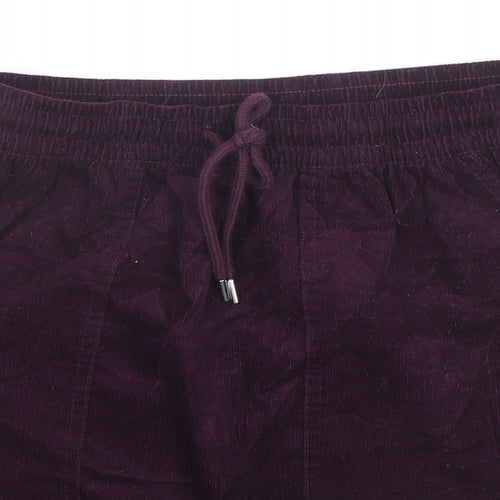 Beloved Womens Purple Cotton Mini Skirt Size S Drawstring