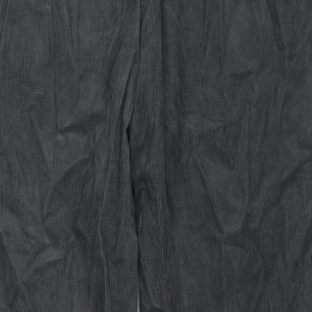 Marks and Spencer Mens Grey Cotton Trousers Size 44 in L31 in Regular Zip