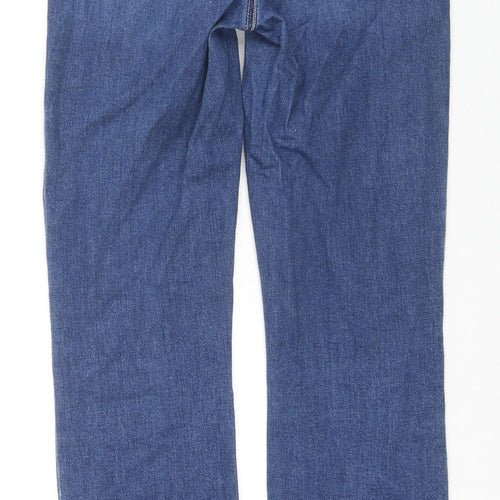 Peige Womens Blue Cotton Straight Jeans Size 26 L27 in Regular Zip
