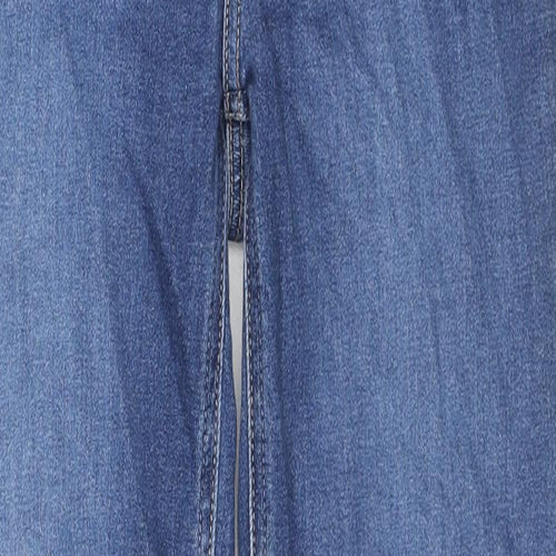 Peige Womens Blue Cotton Straight Jeans Size 26 L27 in Regular Zip
