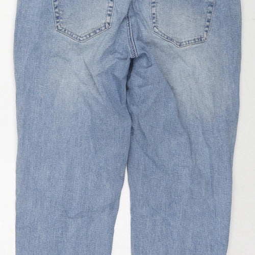 Bandia Womens Blue Cotton Straight Jeans Size 12 L29 in Regular Zip