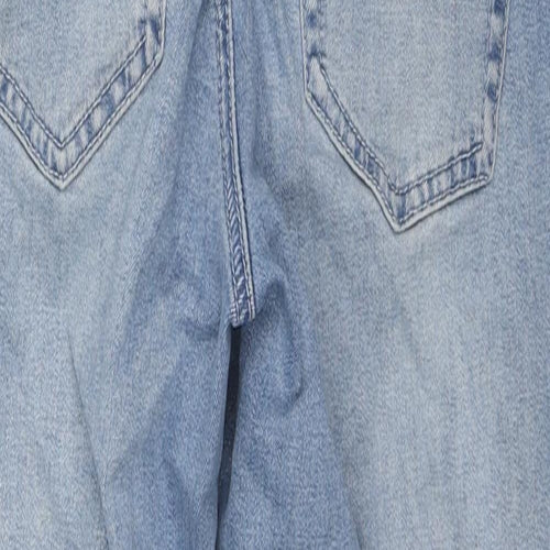 Bandia Womens Blue Cotton Straight Jeans Size 12 L29 in Regular Zip