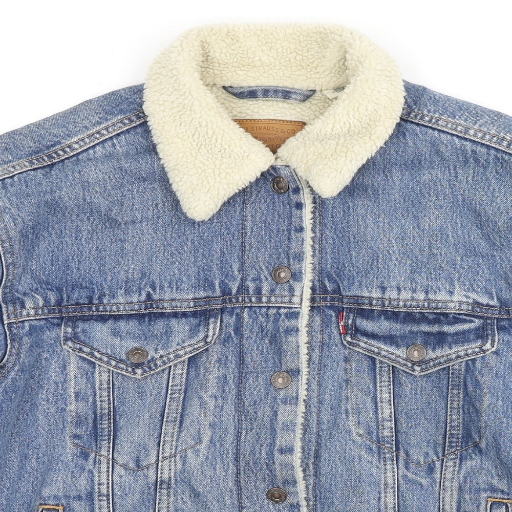 Levi's Womens Blue Jacket Size M Snap