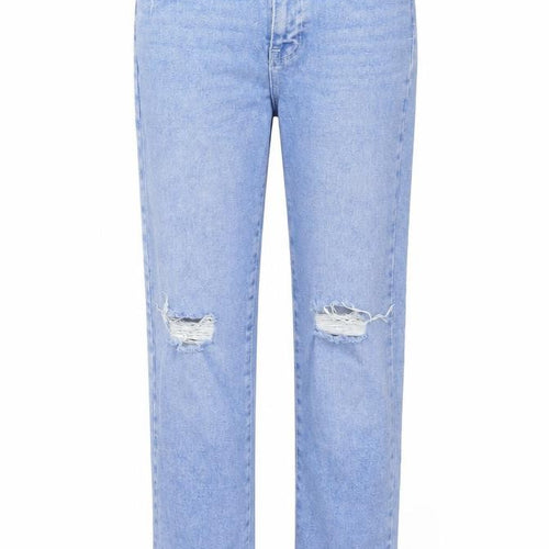 George Womens Blue Cotton Straight Jeans Size 10 L29 in Regular Zip