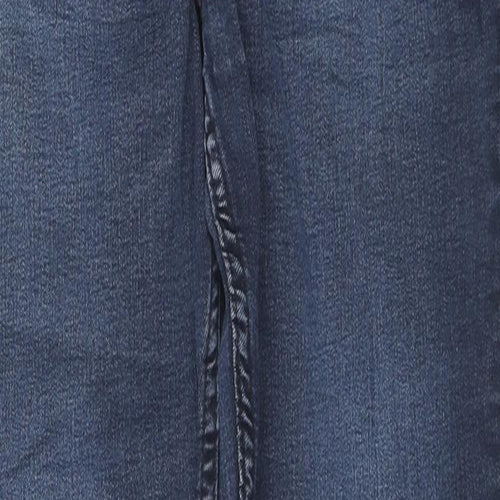 Marks and Spencer Womens Blue Cotton Skinny Jeans Size 12 L27 in Regular Zip