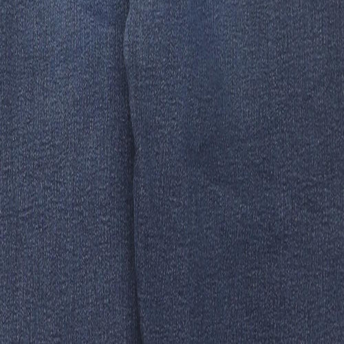 Marks and Spencer Womens Blue Cotton Skinny Jeans Size 12 L27 in Regular Zip