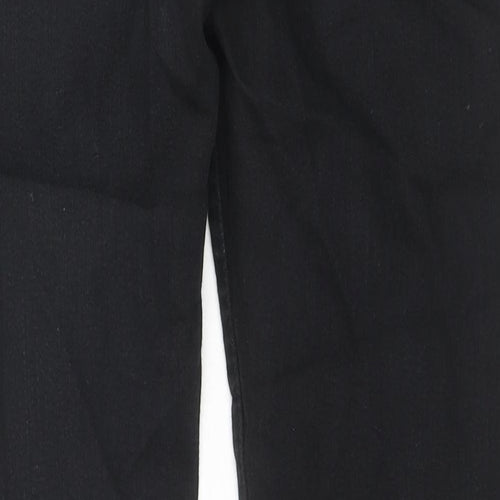 NEXT Womens Black Cotton Straight Jeans Size 12 L29 in Slim Zip