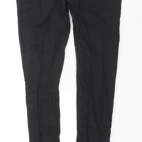 Divided by H&M Womens Black Cotton Skinny Jeans Size 8 L28 in Slim Zip