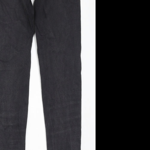 Denim & Co. Womens Black Cotton Skinny Jeans Size 10 L29 in Regular Zip