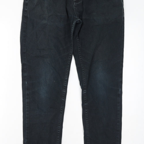 Denim & Co. Womens Green Cotton Straight Jeans Size 30 in L32 in Regular Zip