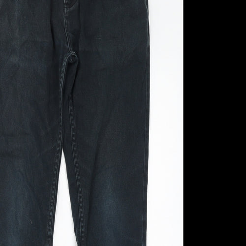Denim & Co. Womens Green Cotton Straight Jeans Size 30 in L32 in Regular Zip