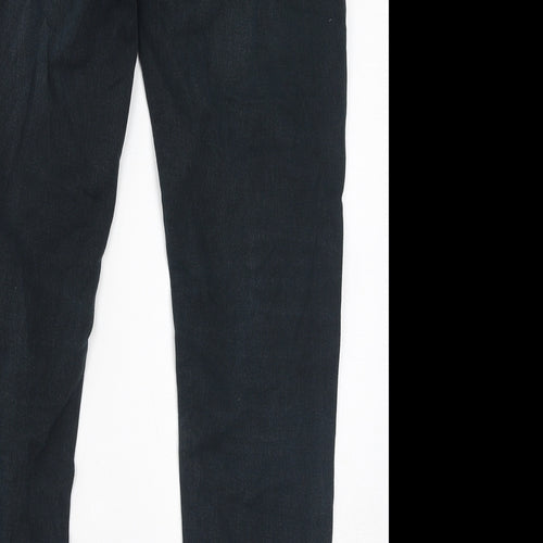 Denim & Co. Womens Green Cotton Straight Jeans Size 30 in L32 in Regular Zip
