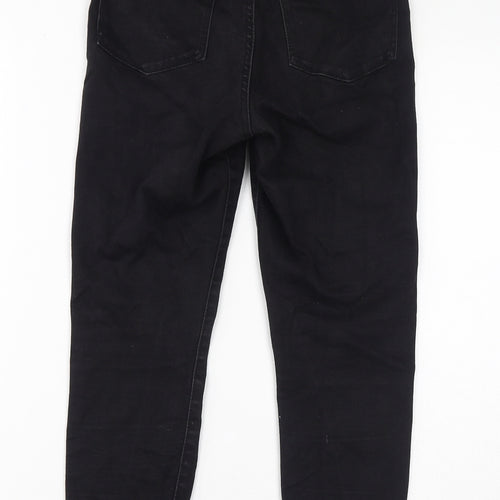 Denim & Co. Womens Black Cotton Skinny Jeans Size 10 L23 in Regular Zip