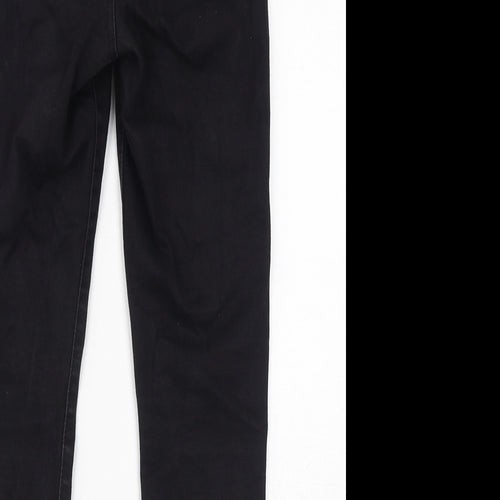 Denim & Co. Womens Black Cotton Skinny Jeans Size 10 L23 in Regular Zip