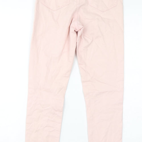 Denim & Co. Womens Pink Cotton Skinny Jeans Size 10 L28 in Regular Zip