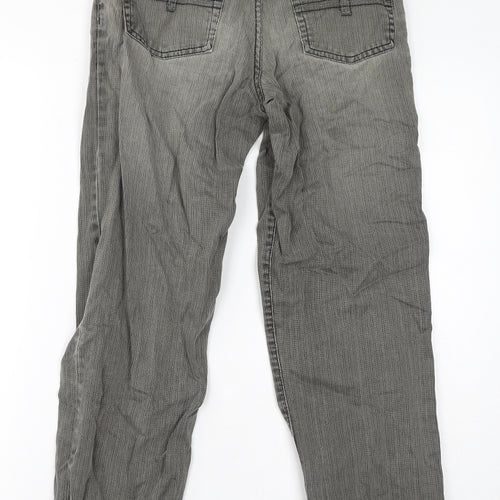 Exclusively Womens Grey Cotton Straight Jeans Size 30 in L30 in Regular Zip