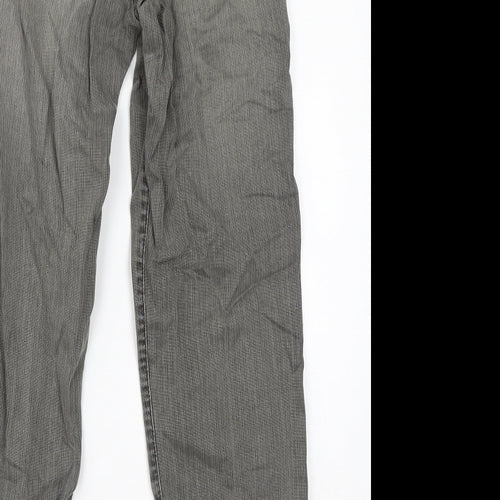 Exclusively Womens Grey Cotton Straight Jeans Size 30 in L30 in Regular Zip