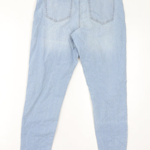 Marks and Spencer Womens Blue Cotton Jegging Jeans Size 14 L28 in Regular