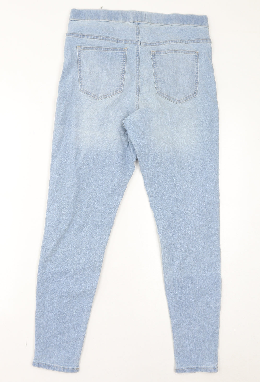 Marks and Spencer Womens Blue Cotton Jegging Jeans Size 14 L28 in Regular