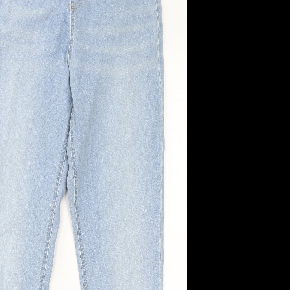 Marks and Spencer Womens Blue Cotton Jegging Jeans Size 14 L28 in Regular